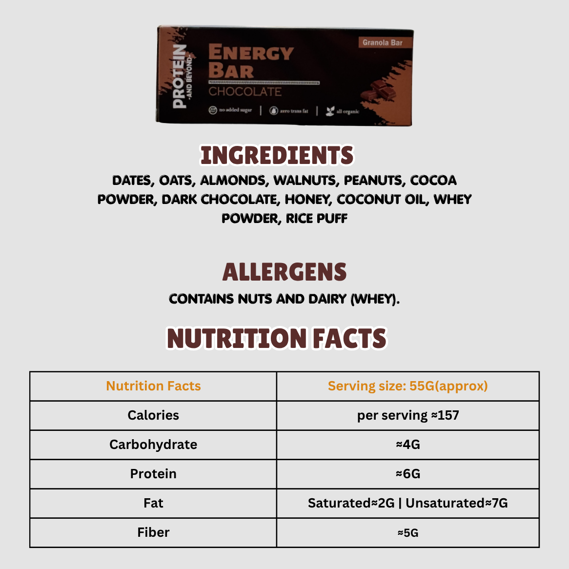 Pack of 5 Premium Granola Bars - Image 2